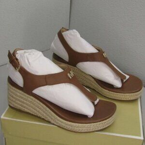 Michael Kors Women’s Laney Thong Wedge Sandal – Size 6 – Brown